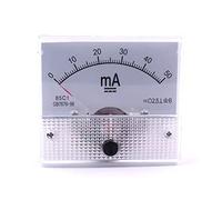 FONLAND Amperometro Analogico DC 0-30mA 0-50mA Amperometro Analogico a Corrente di Pannello 85C1 Amperometro per Prove di Circuito Batteria di Carica Ampere Tester Gauge(50mA)