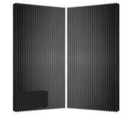 Fonoassorbente 1/2Pack 48"x24"x2" Zeppe Piastrelle Schiuma Acustica Ad Alta Densità Studio Assorbimento Acustico Isolamento Acustico Pannelli di Grandi Dimensioni(2pcs)