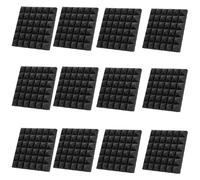 Fonoassorbente 12 pezzi Pannelli fonoassorbenti in schiuma fonoassorbente acustica Pannelli fonoisolanti neri 1X12x12 pollici for pareti in studio Soffitto