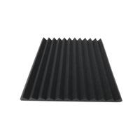 Fonoassorbente 24PCS Schiuma sonora Spugna Studio Schiuma acustica Ritardante di fiamma Protezione insonorizzata Trattamento Pannello murale 30x30x2.5cm(Black)