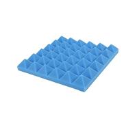 Fonoassorbente Pannelli in schiuma acustica color carbone, imbottitura da studio, 5,1 x 25,4, cm (nero + blu)(Blue)