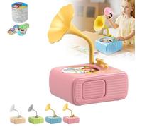 Fonografo per Bambini con 99 Carte, Fonografo per La Prima Infanzia, Macchina per Storie, Giocattolo per Grammofono per Bambini, Lettore Audio Portatile Senza Schermo per La Narrazione(Red)