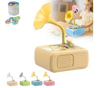 Fonografo per Bambini con 99 Carte, Fonografo per La Prima Infanzia, Macchina per Storie, Giocattolo per Grammofono per Bambini, Lettore Audio Portatile Senza Schermo per La Narrazione(Off-white)