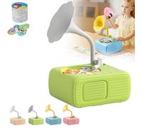 Fonografo per Bambini con 99 Carte, Fonografo per La Prima Infanzia, Macchina per Storie, Giocattolo per Grammofono per Bambini, Lettore Audio Portatile Senza Schermo per La Narrazione(verde)