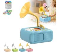 Fonografo per Bambini con 99 Carte, Fonografo per La Prima Infanzia, Macchina per Storie, Giocattolo per Grammofono per Bambini, Lettore Audio Portatile Senza Schermo per La Narrazione(Blue)
