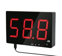 Fonometro 30-130db Misuratore di decibel Muro Decibel Volume Rumore Tester con allarme, Decibel Misuratore di rumore digitale con grande schermo LCD rosso per Casa Ufficio Scuola Ristorante Fabbrica