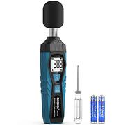 Fonometro, CURCONSA Fonometro Professionale, Misuratore Decibel è Misurazione Compreso tra 30 dB e 130 dB, display LCD e Misurazione A/C, può essere utilizzato in case, fabbriche e strade - SL720B-Blu