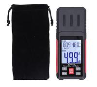 Fonometro digitale con microfono capacitivo Misuratore di decibel audio da 30-130 dBA per il rilevamento della qualità del suono Misura la temperatura e l'umidità ambientale