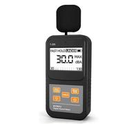Fonometro digitale portatile, misuratore di livello sonoro SPL, misuratore di rumore audio da 30 a 130 dB, display LCD retroilluminato più grande for uso domestico e industriale