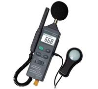 Fonometro. Misuratore Di Decibel Tester Ambientale Multifunzionale Digitale 4 In 1 Rumore Fotometrico Temperatura Relativa E Umidità