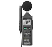 Fonometro, Tester ambientale multifunzionale digitale 4 in 1 fotometrico di temperatura e umidità relativa del rumore