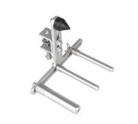 Fonowx 1 Pezzo Supporto in Ottone per Ottoni in Acciaio con Morsetto di Fissaggio E Binari Regolabili Stabile E Portatile con Tre Aste Adatto per Banco Tecnico Officina Casa 13.8x18x97cm