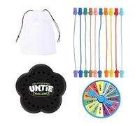 Fonowx 10 Pezzi Puzzle di Corda Gioco Disentanglement Educativo Avventura Mentale Materiale PP per Stimolare creatività Adatto a Interazione, con Disco di Rigore
