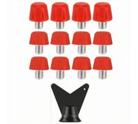 Fonowx 12 Pezzi Tacchetti di Ricambio Pratiche | Resistenti, Set di Ricambi per Tacchette con Chiave Inglese, Sicure, Accessori, Allenamento, Calciatori, Rosso