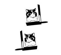 Fonowx 2 Fermalibri in Metallo a Forma di Gatto, Carini E Decorativi, Ideali per La Scrivania O La Casa.