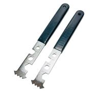 Fonowx 2 Pezzi con Raschietto da Giardino a Doppio Snodo con Chiave Esagonale E Scanalatura Microdentata