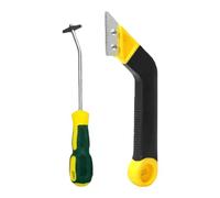 Fonowx 2 Pezzi Raschiatore Fughe Attrezzo Pulizia Fughe Piastrelle Strumento Caulk Multifunzionale Manico Ergonomico Materiale Robusto Adatto per Casa Garage