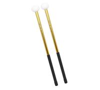 Fonowx 2x bacchette per tamburo con bacchette per timpani con testa in feltro, set di bastoncini per timpani con testa in feltro per tamburo Lotus, oro