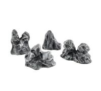Fonowx 4 Pezzi Roccia per Micro Paesaggio Forme Irregolari Realistiche, Pietra da Micro Paesaggio, Design Leggero e Maneggevole, Pietra per Mini Albero, Modellisti, S Montagna 4-