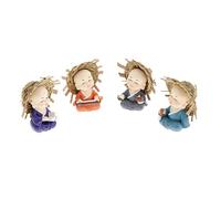 Fonowx 4 Pezzi Statuette Buddha Figurine Ornamenti in Resina Eleganti per Decorazione Casa Camera da Letto Adatto Festivo, Stile 3