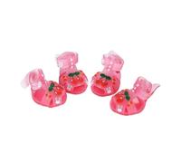 Fonowx 4X Stivali da Interno per Cani di Piccola Taglia, Facili da Pulire, Regalo per Le Passeggiate, Rosa