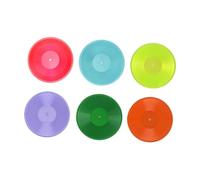 Fonowx 6 Pezzi Miniatura Vinile Modellini Giocattoli 1 6 Casa Bambole Accessori Display Paesaggio Miniatura Prop Giradischi Simulazione PP Resistente Adatti, con Il Verde Scuro