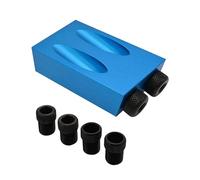 Fonowx 7 Pezzi Pocket Hole Jig Kit Carpentiere Guida Da Trapano Obliquo 15° Accessorio per Giunzioni Legno in Alluminio Adatto a Falegnameria Professionale E