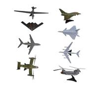 Fonowx 8 Pezzi Fai da Te Modello di Aeroplano in Miniatura Modello di Assemblaggio Leggero Multifunzionale Alta Simulazione per Bambini Collezione di Aerei, Stile b