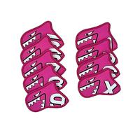 Fonowx 9 Pezzi Golf Iron Club Copertura Set Testa in Neoprene Resistente agli Urti Waterproof Numeri Grandi Visibili Protezione Antipolvere Adatto per Uomini, Rosa Rossa