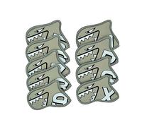 Fonowx 9 Pezzi Golf Iron Club Copertura Set Testa in Neoprene Resistente agli Urti Waterproof Numeri Grandi Visibili Protezione Antipolvere Adatto per Uomini, Grigio