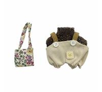 Fonowx Abito per Bambola Set Completo Abbigliamento Vestito Salopette Borsa a Tracolla con Salopette Corduroy E Maglione Morbido Stile Tenero Adatto a, 002