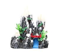 Fonowx Acquario Roccioso Statua Grotte Acquatiche Albero Creativo Nascondiglio Grotta Nascosta