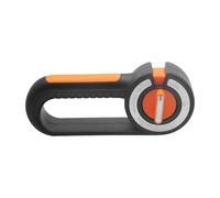 Fonowx Affilacoltelli Strumento Manuale per Coltelli E Forbici 6 in 1 Ergonomico Antiscivolo Facile Da Usare per Cucina Domestica E Uso Professionale, Arancione E Nero