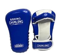 Fonowx Allenamento Muay Thai Calcio Kickboxing Piastra Curva per Striking con Ammortizzazione Potenziata Bordo Rialzato per Direzione Del Colpo Cinghie, Blu