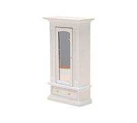 Fonowx Armadio per Casa delle Bambole in 1/12, Mobile Contenitore, Modello in Legno, Lavorazione Squisita, Paesaggio Simulato, Lucidatura Lis, Bianco