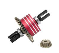 Fonowx Assieme Ingranaggio Differenziale Auto in Lega 39 Denti per RC Componente di Trasmissione con Corona Anulare E Alloggiamento Cilindrico per Riduzione, Rosso