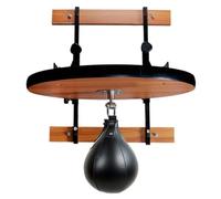 Fonowx Attrezzatura da Speed Ball Pera Piattaforma Supporto Parete Struttura in Acciaio Legno E Pu con Base Rotonda E Staffa, Set Professionale Aggiornato Piastra Da 38MM