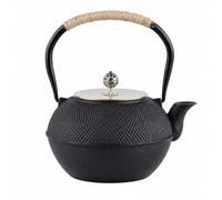 Fonowx Bollitore per l' in Ghisa Artigianale Teiera con Coperchio e Pomello in Rame Elegante per, 1200ML