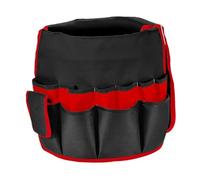 Fonowx Borsa Porta Attrezzi Da Giardinaggio Organizer Borsa Attrezzi Borsa Portaoggetti Impermeabile Tessuto Oxford Ampio Spazio Multi Tasche Maniglia Resist, Nero Rosso