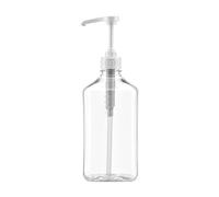 Fonowx Bottiglia Dispenser per Sciroppo in PET Trasparente senza Sprechi Erogatore a Pompa con Tubo di Aspirazione Rettangolare per Banconi Dolci, 8CC
