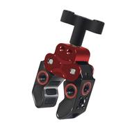 Fonowx Camera Clamp Mount Morsetto Presa Supporto Staffa Bloccaggio Compatto Lega di Alluminio con Pad Antiscivolo Impugnatura a Punti di Fissaggio Multipli, Nero E Rosso