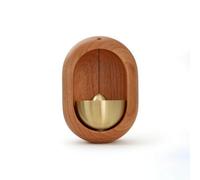 Fonowx Campanello Campanello Porta Campanello Ingresso Campanello Parete Accessorio d'Arredo Murale Minimalista con Suono di Avviso Soave Adatto per Ingresso Corridoio Salotto, Legno di Ciliegio
