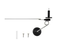Fonowx Carrello di Atterraggio Posteriore per Aereo Modello con Ruota da 23 Mm Supporto Curvo Distanziale Bianco Montante Nero per Movimento a Terra Decollo