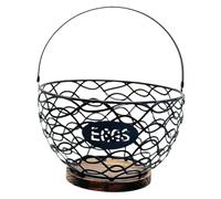Fonowx Cestino per Uova, Contenitore per Uova, Porta Uova Multifunzionale, Decorazione Rustica per La Casa, Black S