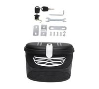 Fonowx Cestino Portaoggetti Universale Design Robustezza E Chiusura Protettiva Ampio Spazio Adatto per Casco Oggetti Personali, Black White S