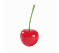 Fonowx Ciliegia Finta in Schiuma Non Deperibile Ciliegia Decorativa con Gambo Verde Riutilizzabile Oggetto Decorativo per Insegnanti, Rosso, 4J Singolo