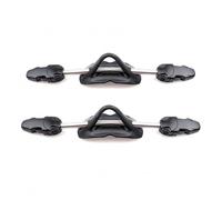 Fonowx Cinturino per Subacquee Cinghia Ricambio Tacco Molla a Compressione con Anello Rialzato Presa Facile Connettori a Fibbia Materiale POM Acciaio , Nero , 41-44