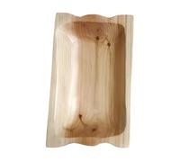 Fonowx Ciotola Rettangolare per Frutta in Stile Rustico Giapponese, Vassoio Decorativo in Legno Massello, Style B