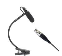 Fonowx Clip su microfono a condensatore strumentale Microfono per sassofono Microfono a collo di cigno per spettacolo dal vivo Registrazione vocale Tromba, L5