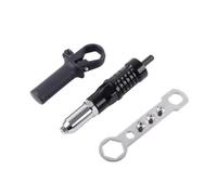 Fonowx Convertitore Rivettatrice con Trapano Elettrico Rivettatore a Mano Unsile Adattatore per Fissaggio Lamiera Officina da Riparazioni Veloci, Nero